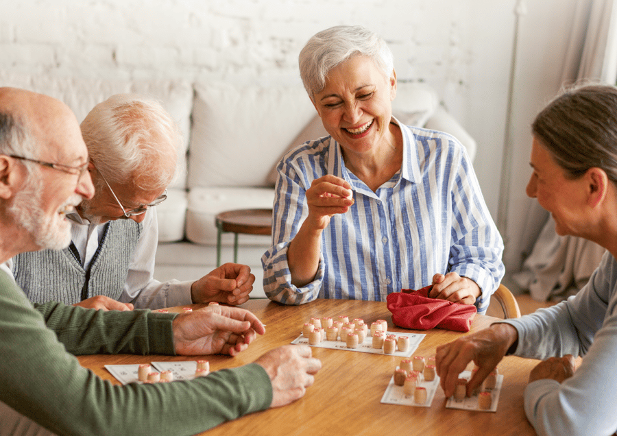 Friends laughing and enjoying activities